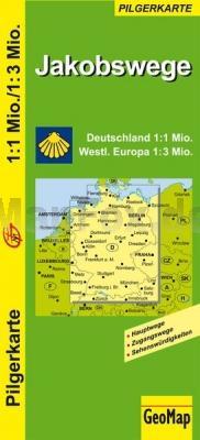 Jakobswege Deutschland und westliches Europa 1:1.000.000 / 3.000.000