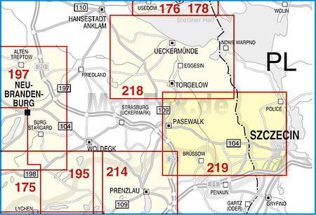 219 Pasewalk, Szczecin (Stettin) und Umgebung 1:50.000