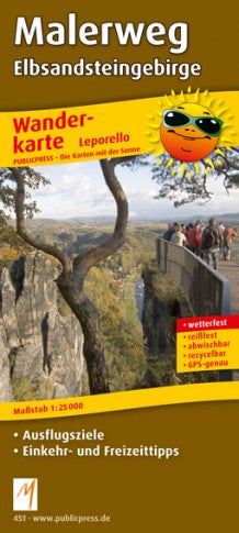 Malerweg - Elbsandsteingebirge 1:25.000