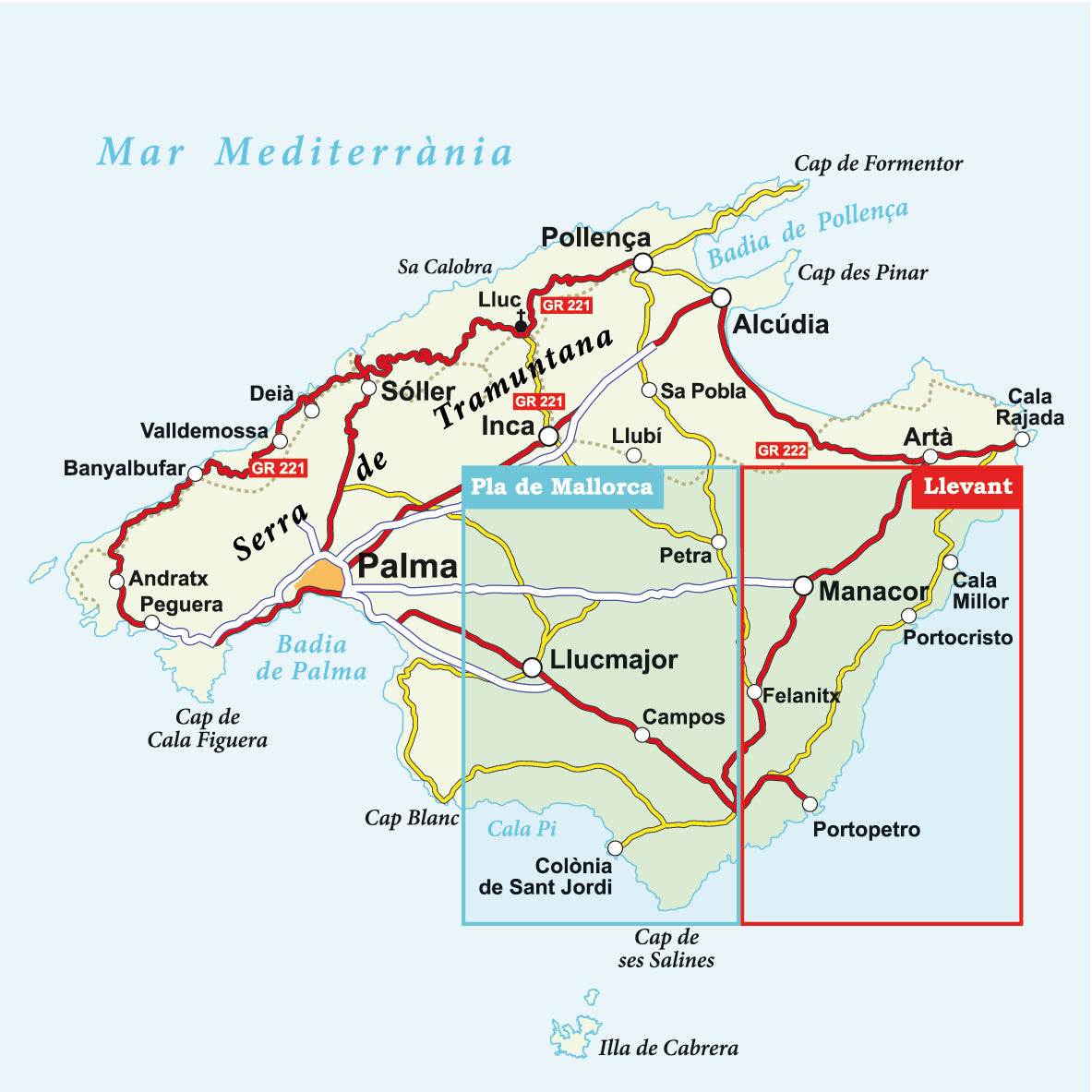 Pla de Mallorca - Wanderkarte 1:50.000 Editorial Alpina