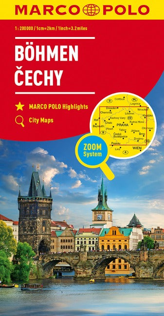 Westböhmen / Mittelböhmen 1:200.000 - Marco Polo Straßenkarte Tschechien 01