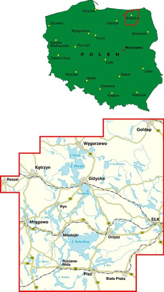 Masuren 1:75.000 - BVA Fahrradkarte