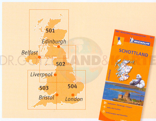 Michelin Regionalkarten Großbritannien 1:400.000