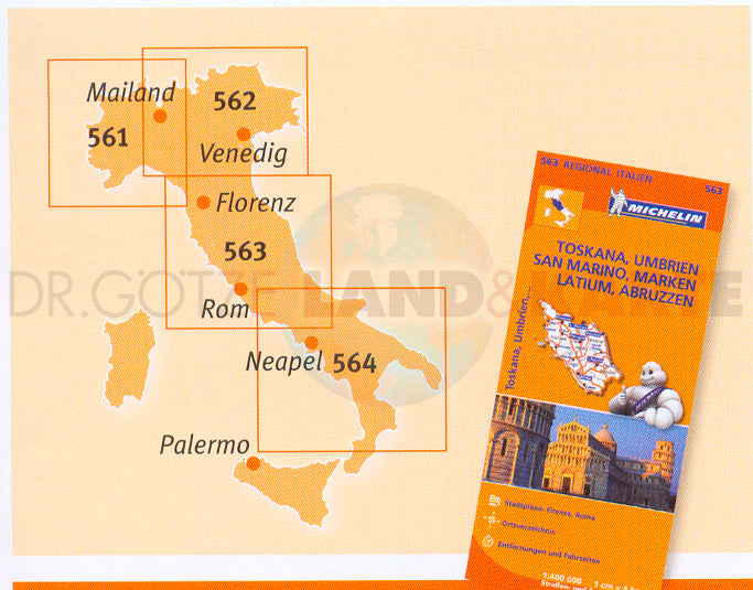 Michelin Regionalkarten Italien 1:400.000
