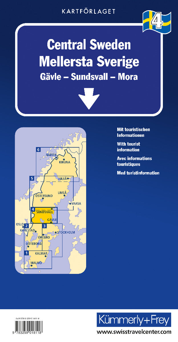 04 Mittel-Schweden: Gävle - Sundsvall - Mora 1:250.000