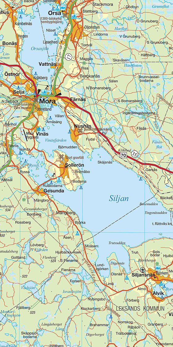 04 Mittel-Schweden: Gävle - Sundsvall - Mora 1:250.000