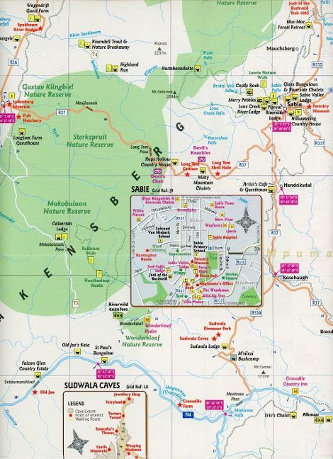 Mpumalanga - Kruger Nationalpark 1:200.000 - Straßenkarte MapStudio - Südafrika
