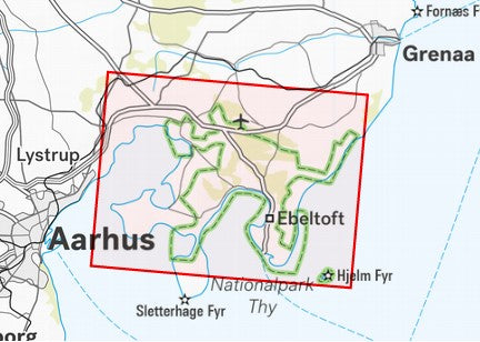 Nationalpark Mols Bjerge 1:25.000 Wanderkarte Dänemark Calazo