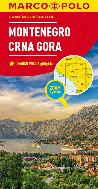 Montenegro - Marco Polo - Länderkarte 1:250 000