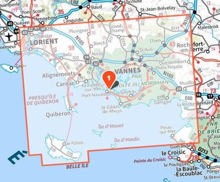 Golfe du Morbihan 1:75.000