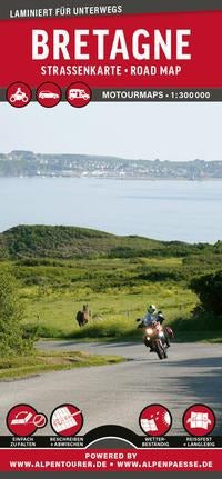 Bretagne 1:300.000 - MoTourMaps- Motorradkarte