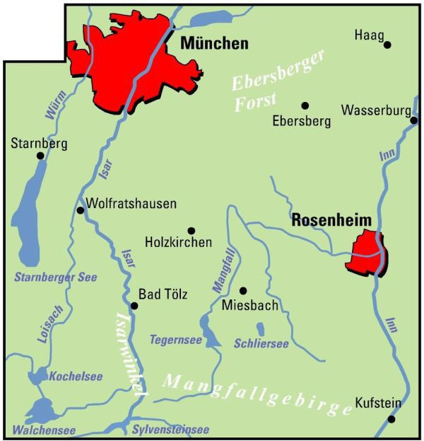 München/Alpenvorland - ADFC Regionalkarte