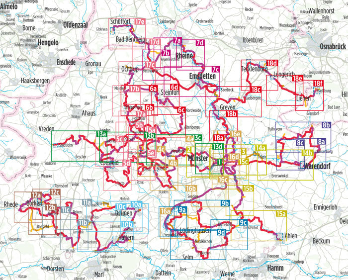 Münsterland Radatlas - Bikeline Radtourenbuch