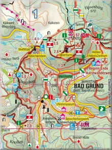 Karstwanderweg Südharz 1:33.000 - Wanderkarte