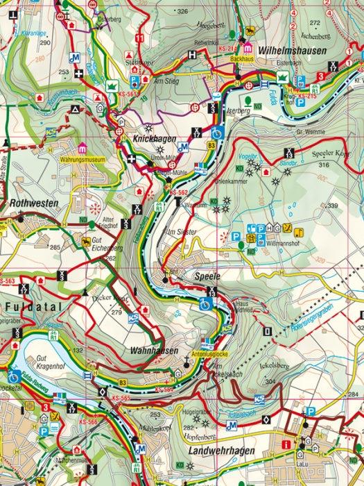 Naturpark Münden 1:35.000 - Rad- und Wanderkarte