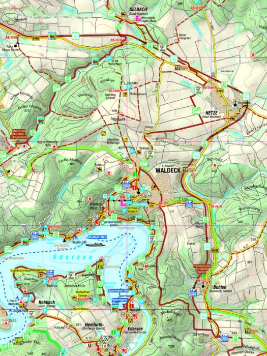 Edersee 1:25.000 - Rad- und Wanderkarte