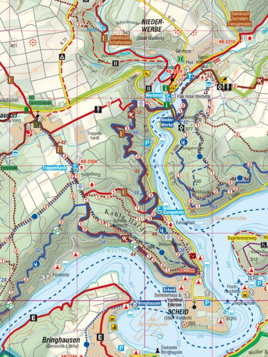 Edersee 1:25.000 - Rad- und Wanderkarte