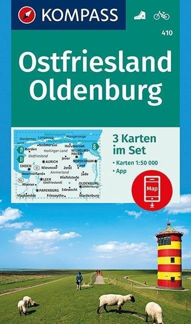 410 Ostfriesland, Oldenburg 1 : 50 000 - Kompass Wanderkarte