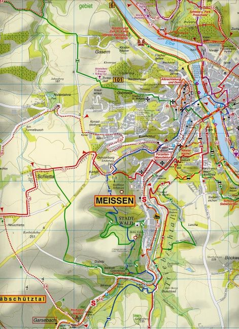 074 Meißen und Umgebung 1:20.000 Rad- und Wanderkarte