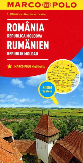Marco Polo Länderkarte Rumänien, Republik Moldau 1:800.000