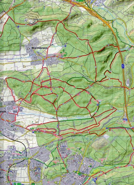 Stuttgart Südwest - 1:25.000 NaturNavi Wanderkarte
