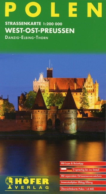 PL011 West-Ost-Preussen 1 : 200 000 - Straßenkarte
