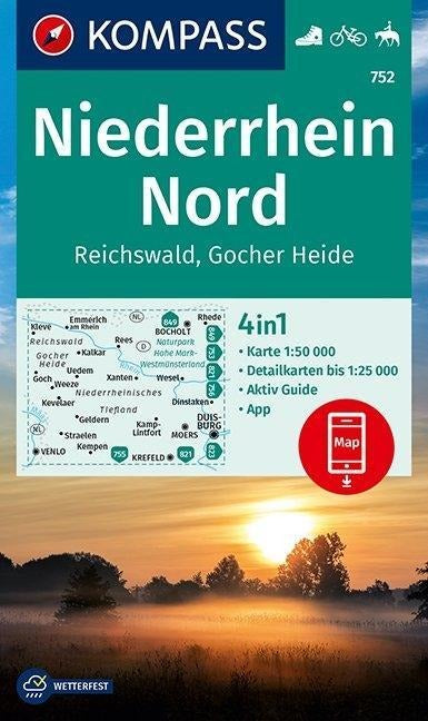 752 Niederrhein Nord 1:50.000 - Kompass Wanderkarte