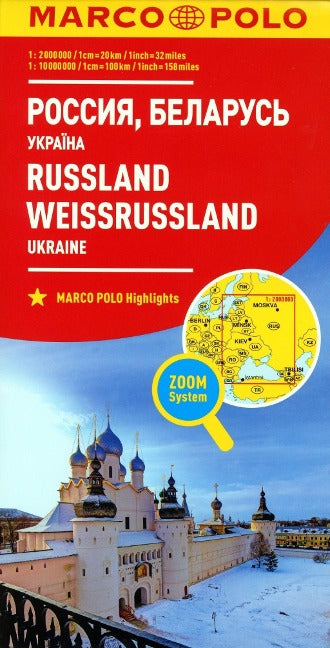 Russland / Ukraine / Weißrussland 1:2 Mio. - Marco Polo Karte