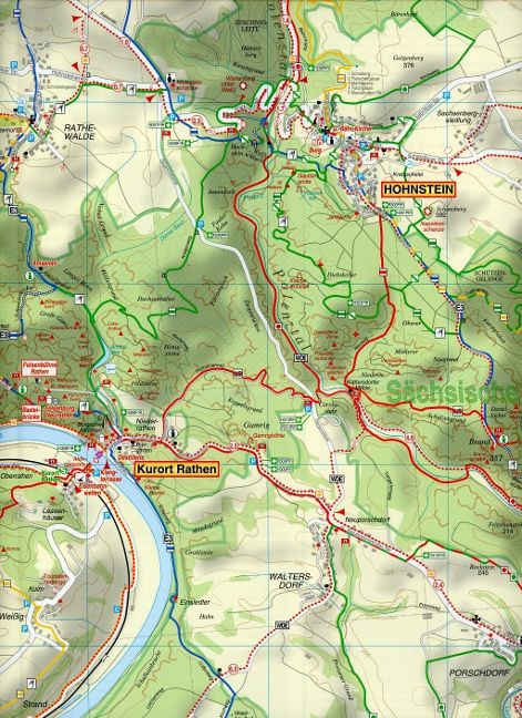 216 Königstein, Kurort Rathen und Umgebung 1:20.000
