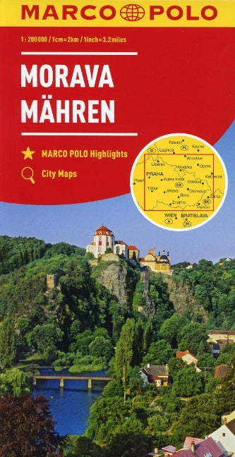 Mähren 1:200.000 - Marco Polo Straßenkarte Tschechien 02