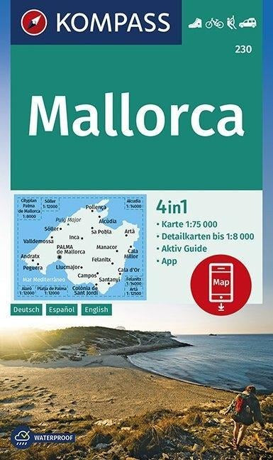 230 Mallorca 1:75.000 - Kompass Wanderkarte