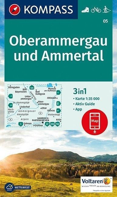 05 Oberammergau und Ammertal - Kompass Wanderkarte