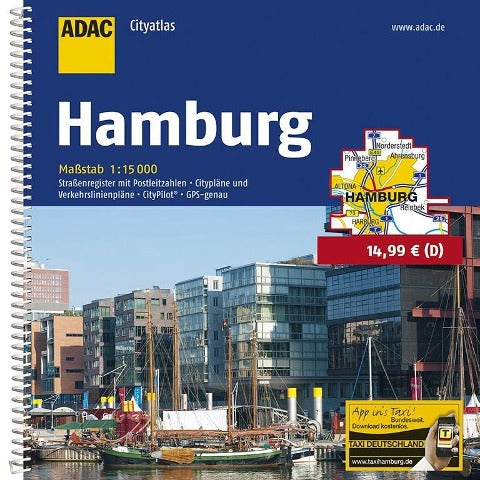 ADAC CityAtlas Hamburg 1 : 15.000 Spiralbindung