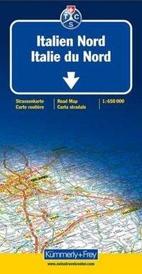 Italien Nord  Straßenkarte - 1:650.000