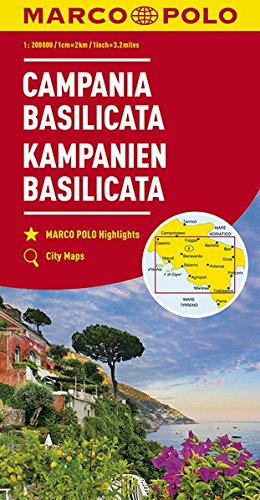 Kampanien - Basilicata 1:200.000 - Marco Polo Straßenkarte Italien 12