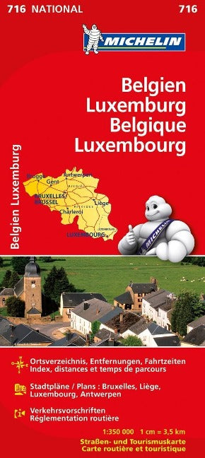 Belgien - Luxemburg Michelin - 1:350.000