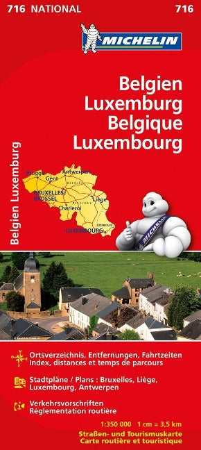 Belgien - Luxemburg Michelin - 1:350.000