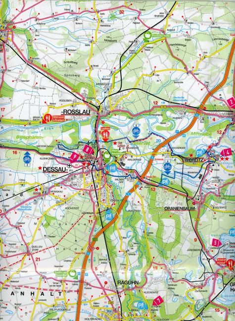 Leipzig / Halle und Umgebung 1:120.000 - Marco Polo Freizeitkarte