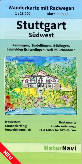 Stuttgart Südwest - 1:25.000 NaturNavi Wanderkarte