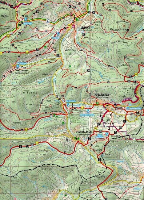 Oberes Lahntal 1:25.000 - Rad- und Wanderkarte