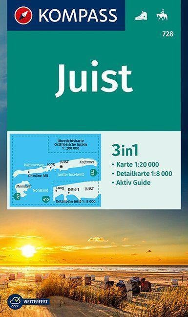 728 Insel Juist 1:20.000 - Kompass Wanderkarte