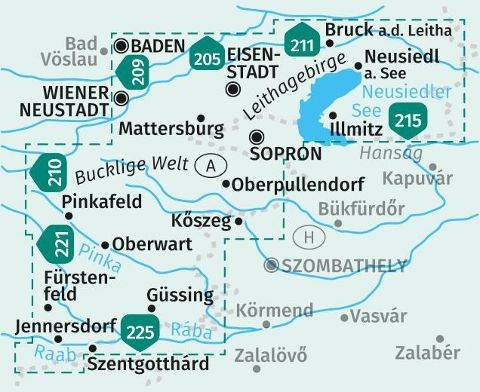 227 Burgenland 1:50.000 - Kompass Wanderkarte