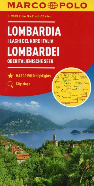 Lombardei 1:200.000 - Marco Polo Straßenkarte Italien 02