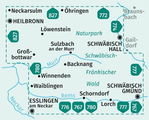 773 Naturpark Schwäbisch-Fränkischer Wald 1:40.000 - Kompass Wanderkarte