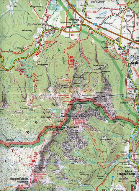 017 Salzburg und Umgebung 1:25.000 - Kompass Wanderkarte
