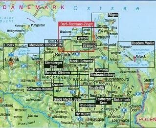 Fahrradkarte Darß, Fischland, Zingst - 1:75.000