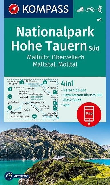 49 Nationalpark Hohe Tauern Süd, Mallnitz, Obervellach, Maltatal, Mölltal - Kompass Wanderkarte