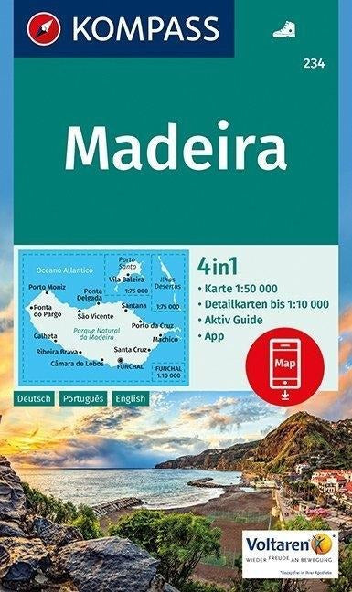 234 Madeira 1:50.000 - Kompass Wanderkarte