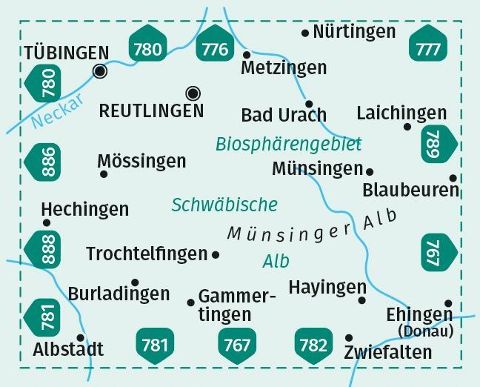 779 Mittlere Alb, Münsinger Alb 1:50 000 - Kompass Wanderkarte