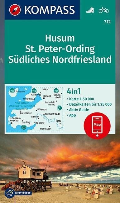 712 Husum, St.Peter-Ording 1:50.000 - Kompass Wanderkarte